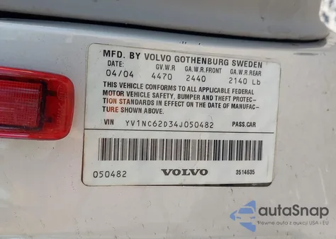 2004 Volvo C70 Ht from USA, damaged, VIN YV1NC62D34J050482